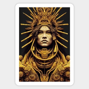 Ancient Woman with Gold Ornaments- best selling Sticker